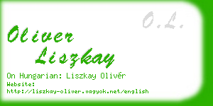oliver liszkay business card